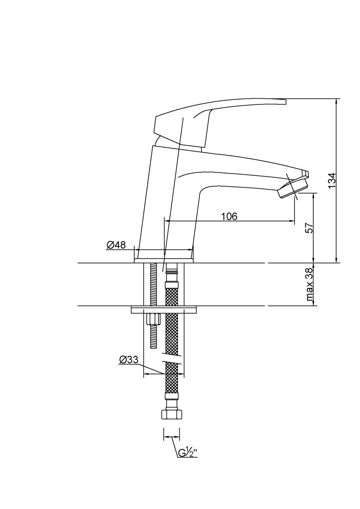 Bateria umywalkowa stojąca MALTA BU-27-001 Invena