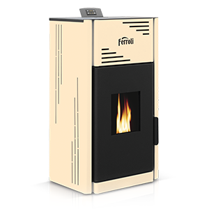 Termokominek na pellet BRETA PELLET PRO 18kW 7,8-18,1kW z płaszczem wodnym Ferroli