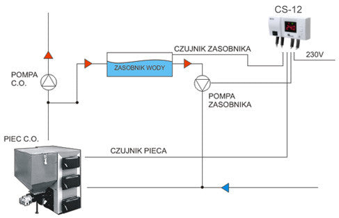 Sterownik pomp c.w.u. CS-12 KG Elektronik