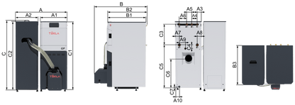 Kocioł c.o. pellet DRACO BIO COMPACT FII GP 12kW Tekla
