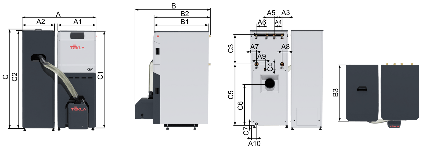 Kocioł c.o. pellet DRACO BIO COMPACT FII GP 18kW Tekla
