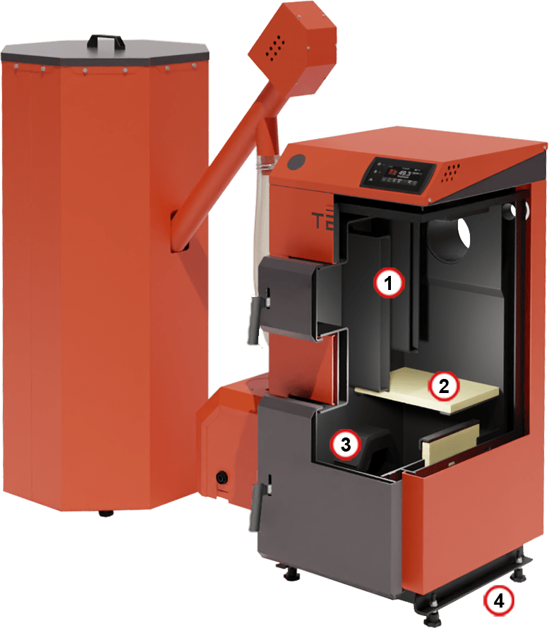 Kocioł c.o. pellet DRACO BIO 12kW Tekla