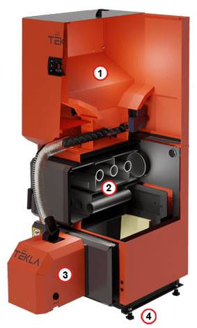 Kocioł c.o. pellet DRACO BIO COMPACT FII 23kW Tekla