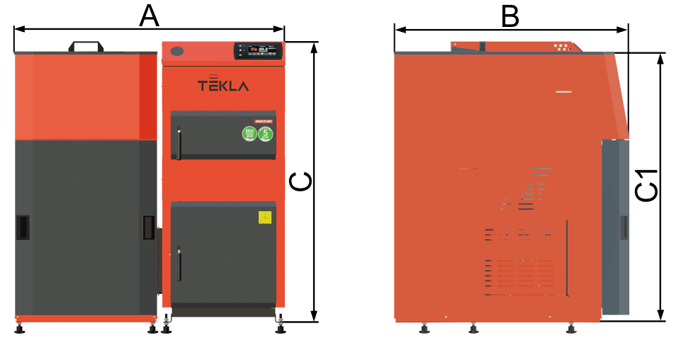 Kocioł c.o. pellet DRACO BIO ZK 12kW Tekla
