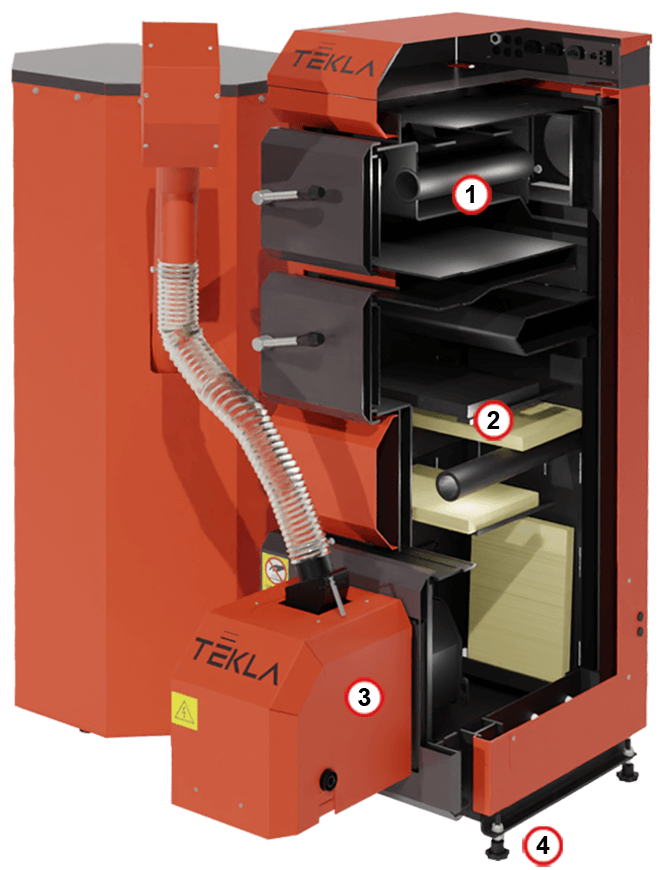 Kocioł c.o. pellet DRACO D BIO 40kW Tekla