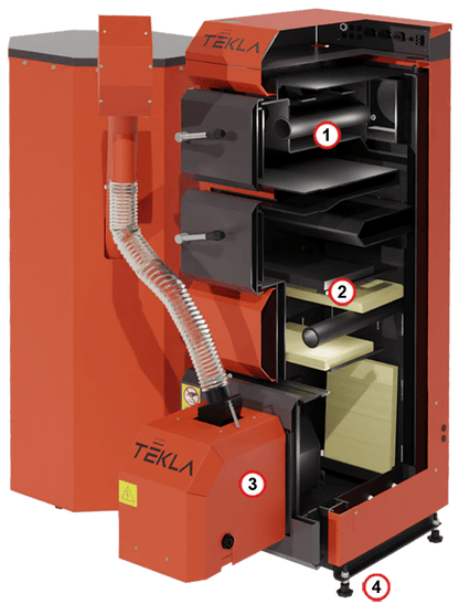 Kocioł c.o. pellet DRACO D BIO 40kW Tekla