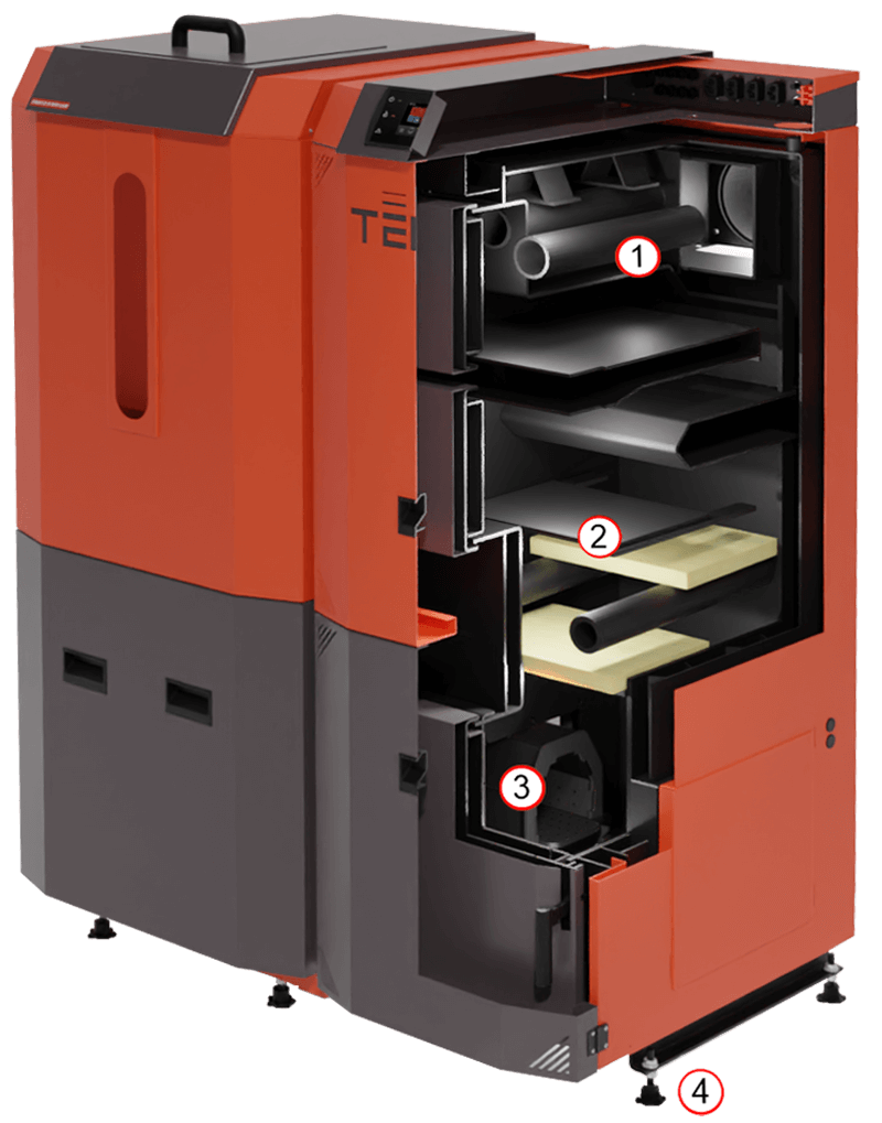 Kocioł c.o. pellet DRACO D BIO LUX 22kW Tekla