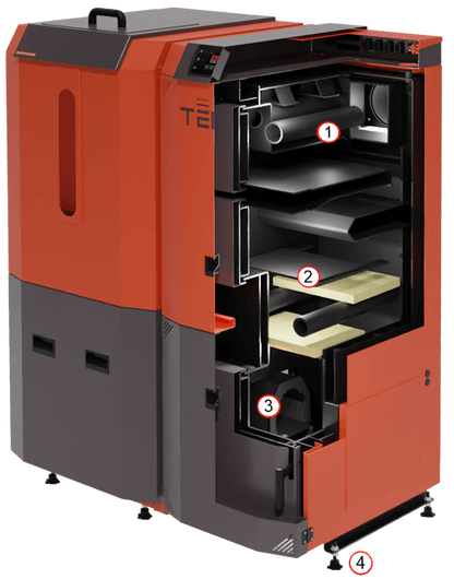 Kocioł c.o. pellet DRACO D BIO LUX 22kW Tekla