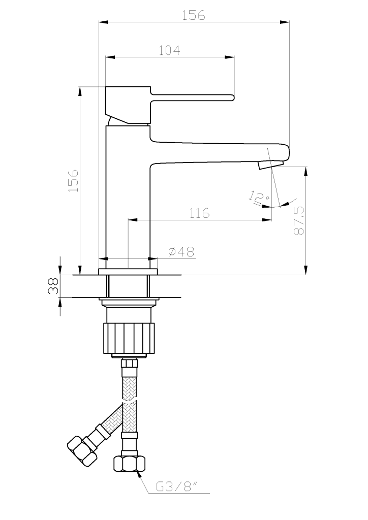 Bateria umywalkowa stojąca GLAMOUR BU-02-001 Invena