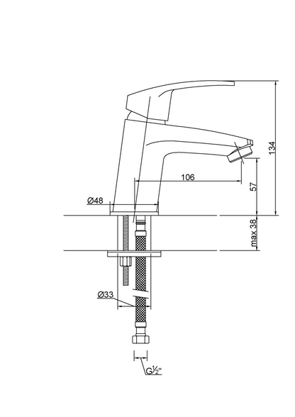 Bateria umywalkowa stojąca MALTA BU-27-001 Invena
