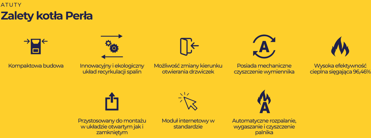 Kocioł pelletowy PERŁA 10kW 5klasa ecodesign Zębiec