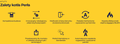 Kocioł pelletowy PERŁA 10kW 5klasa ecodesign Zębiec