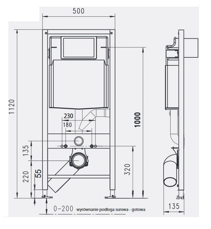 Stelaż podtynkowy do toalety Werit JOMOTech