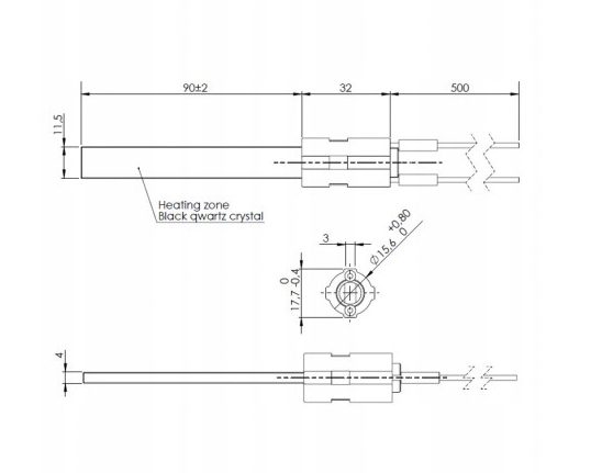 Zapalarka żarnik kwarcowa do Ferroli i Pellux Slim