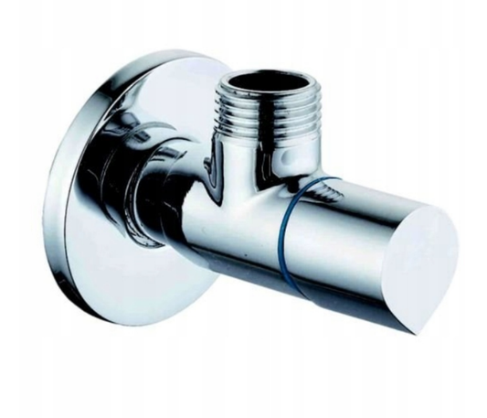 Zawór kątowy ceramiczny 1/2 x 3/8" niebieski PREMIUM GOSHE